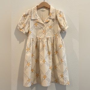 Girls Cotton Summer Dress Shortsleeved Size 6 (5-7)